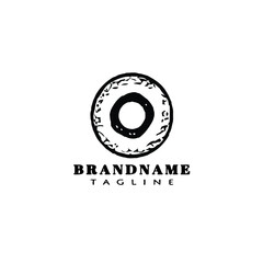 cute donuts logo icon cartoon design template vector illustration
