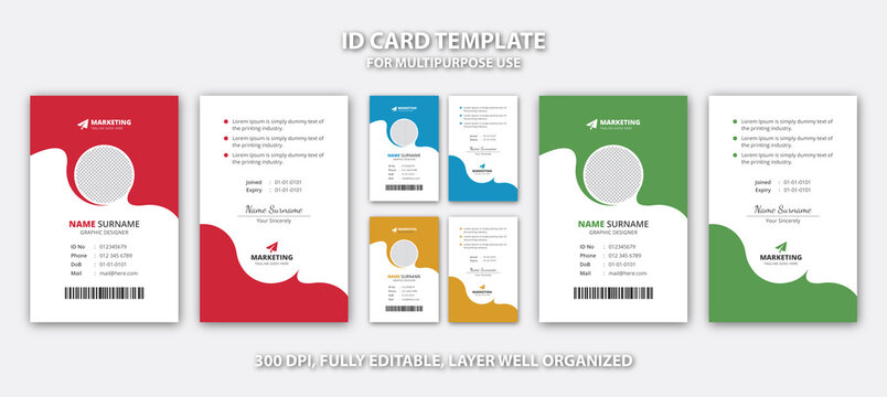 Creative Professional Unique ID Card Template Layout
