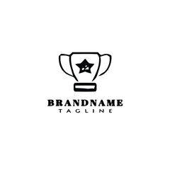 trophy logo icon design vector illustration