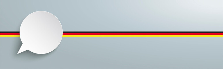 Sprechblase mit der Deutschland Fahne