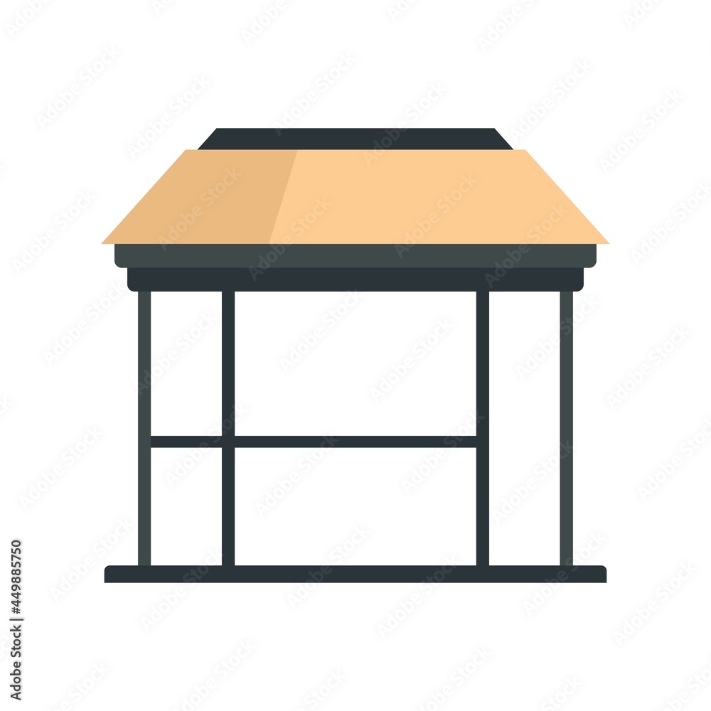 Wall mural Park gazebo icon flat isolated vector