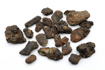 Ferruginous mass, Iron-rich rock mineral, iron ores, hematite, magnetite, limonite