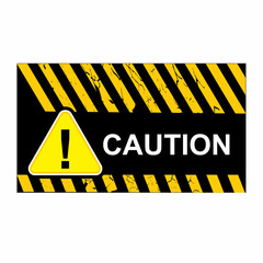 Obraz premium Caution, sign and label vector