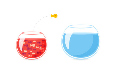 Blue ocean strategy image. Clipart image © dzm1try