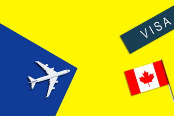 airplane model, passport, visa, flag. Travel Planner