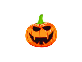halloween pumpkin vector illustration on white background.\