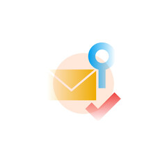 Verification. Vector icon in gradient style. Editable illustration