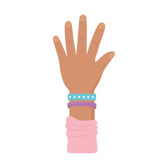 Obraz premium hand wearing bracelet