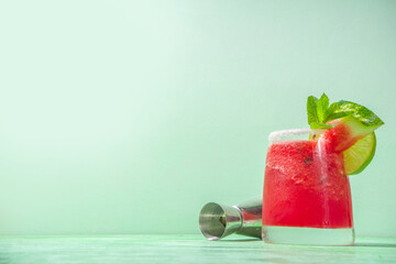 Cold watermelon margaritas