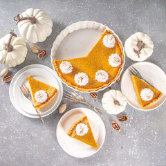 Traditional Autumn Pumpkin Pie