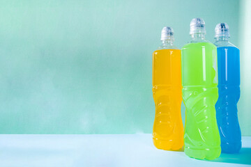Set of isotonic sport water bottles