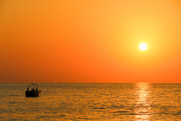 sunset on the beach