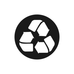 Sign, symbol for a recycled product, icon.