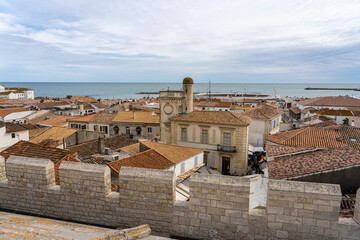 View of the city from the roof of the Church of Les Saintes Maries de la Mer in Camargue, France. © Evelina