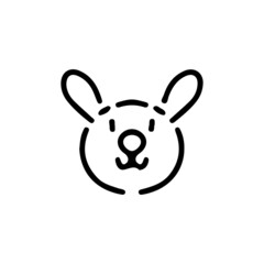 rabbit linear hipster logo. can be used for labels, badges, stickers, logos vector illustration.