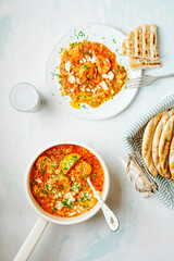 Prawn saganaki