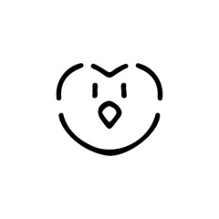 penguin linear hipster logo. can be used for labels, badges, stickers, logos vector illustration.