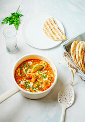Prawn saganaki