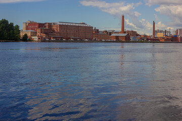 brick factory on the banks of the Neva River in St. Petersburg