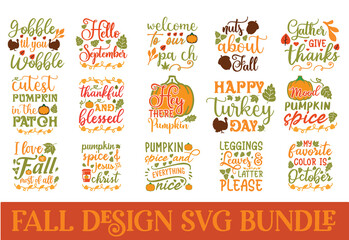 fall SVG design bundle Cut Files for Cutting Machines like Cricut and Silhouette