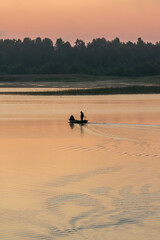 Obraz na płótnie Canvas Sunrise at lake Kanieris in Latvia