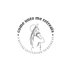 Line art of praying woman abstract logo and vector
