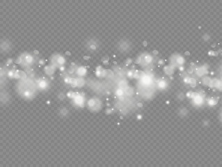 Sparkling magic dust particles bokeh light effect.