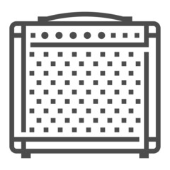 Guitar Amplifier icon, square line vector icon.