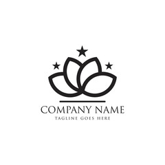 lotus logo template stars icon shape