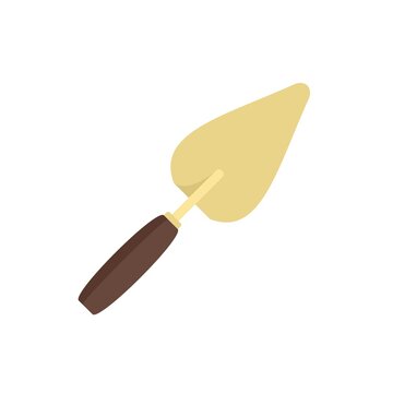 recommend clip art: Construction trowel icon flat isolated vector