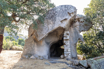 Conca Fraicata house built in the rock , Calangianus, Sardinia, Italy, Europe