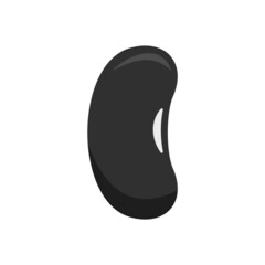 Lentil kidney bean icon flat isolated vector