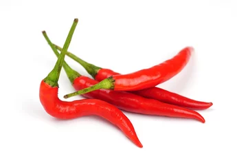 Fotobehang chili pepper isolated on a white background. © surasak