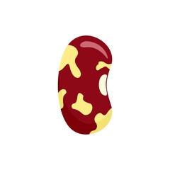Kidney bean plant icon flat isolated vector