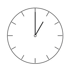1 o'clock vector image