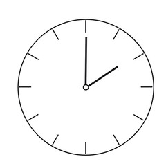 2 o'clock vector image