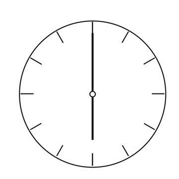 6  o'clock vector image