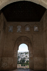 Architecture mauresque dans le Generalife de l'Alhambra de Grenade, Andalousie, Espagne