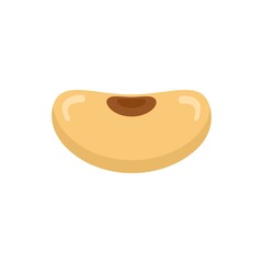 Seed kidney bean icon flat isolated vector