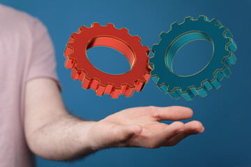 Gear With Success Concept digital