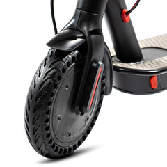 Electric folding scooter in black color © PavelSh