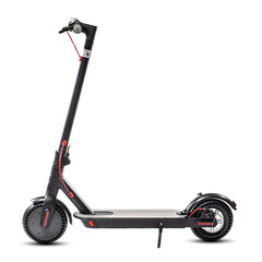 Electric folding scooter in black color © PavelSh