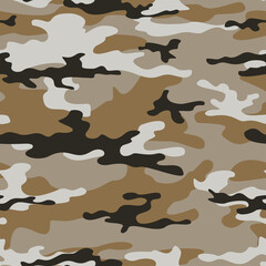 Camouflage vector illustration seamless army uniform.