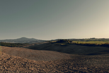 Landscape of Val D'Orcia in Tuscany, Italy