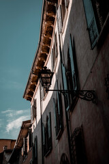 Lantern at an old building in Verona, Italy