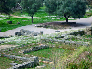 Olympia, birth place of Olympic Games, in Greece famous landmark of ancient and historic city...