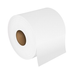 Vector realistic toilet tube paper roll