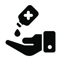 Sanitizer Healthcare Medical, vector graphic Illustration Icon.