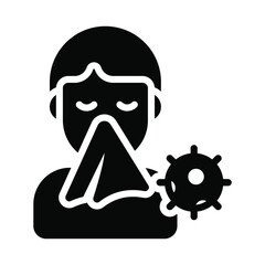 Sickness Healthcare Medical, vector graphic Illustration Icon.