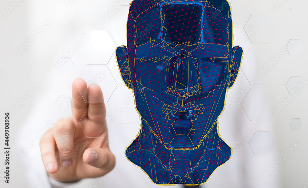 Poster artificial intelligence concept. creative brain concept